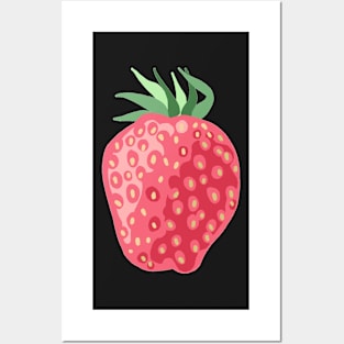 Strawberry pattern Posters and Art